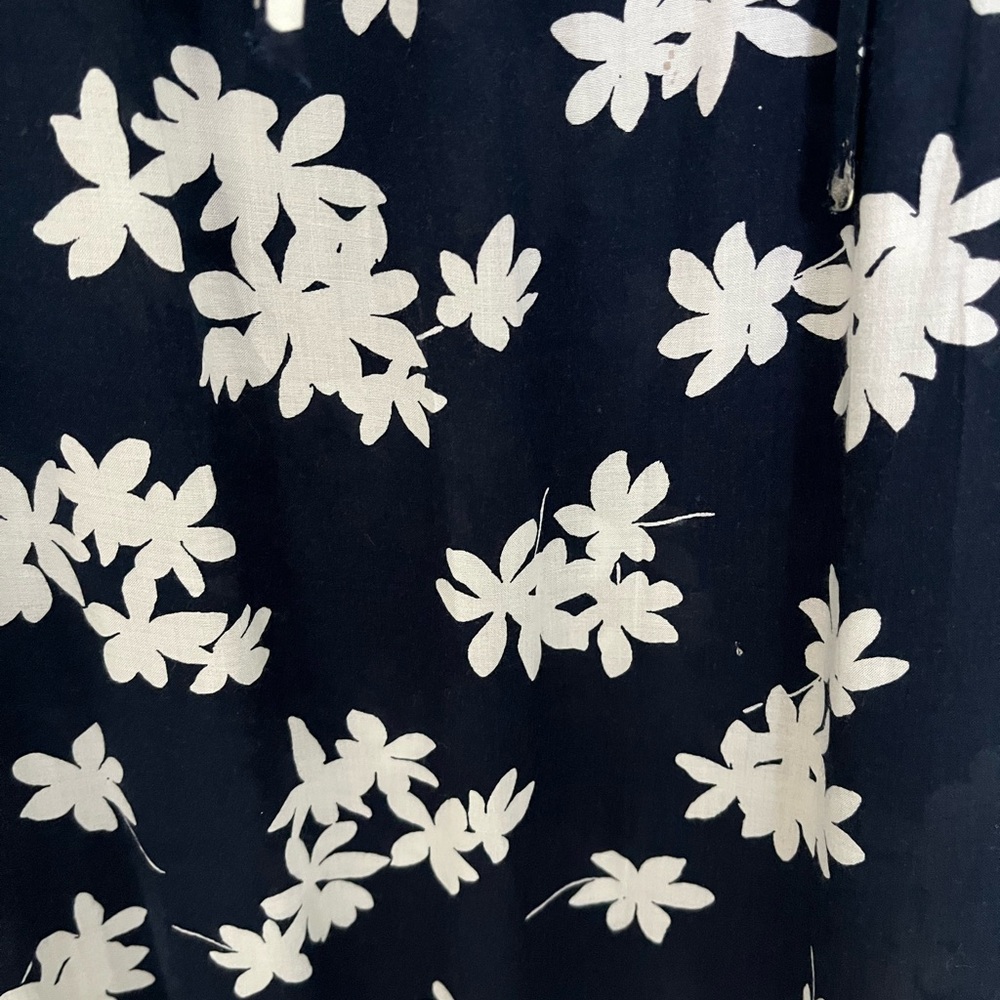 Lands' End Navy Maxi Dress with White Floral Print - Picture 4 of 4